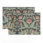 Textured Vintage Art Nouveau Floral - medium