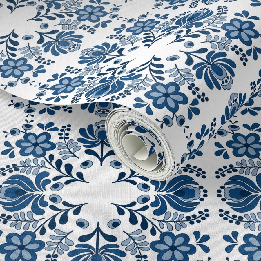 Classic blue scandi pattern