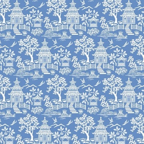 Chinoiserie Pagoda Blue Mini