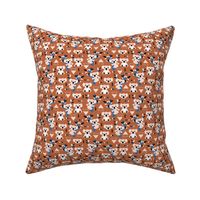 Koala winter geometric Australian animal kids fabric forest classic blue brown copper rust SMALL