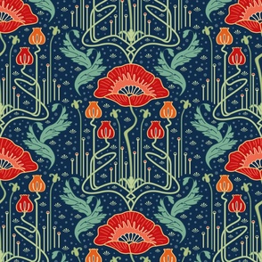 Art Nouveau Fabric, Wallpaper and Home Decor | Spoonflower