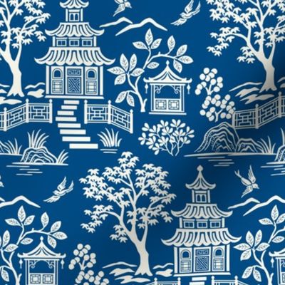 Chinoiserie Pagoda Dark Blue small