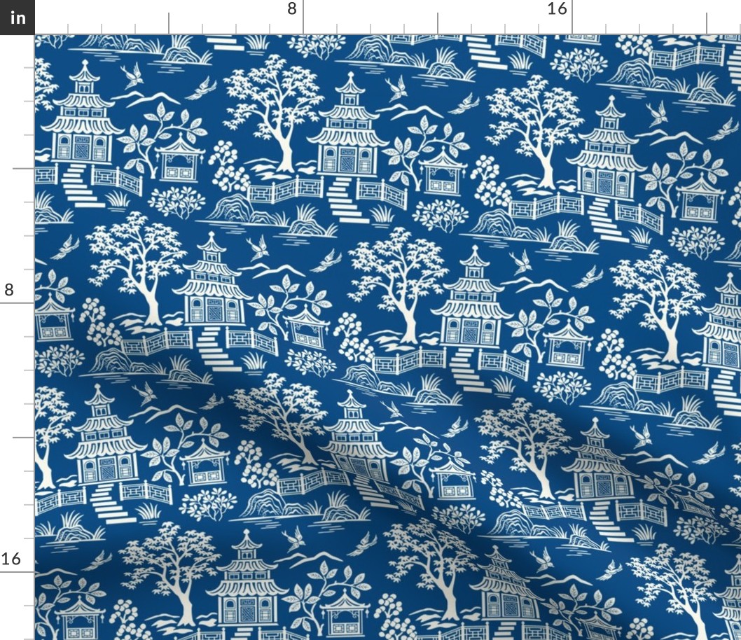 Chinoiserie Pagoda Dark Blue small