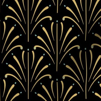 Art Nouveau Fans | Black