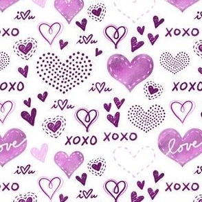 Hearts - Purple