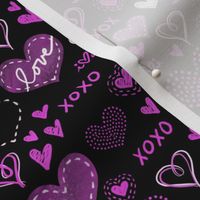 Purple Hearts - Black