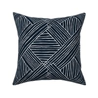 Striped Diamonds-Indigo