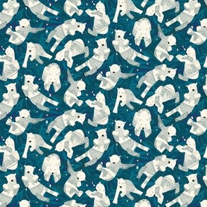 arctic polar bears blue teeny teeny tiny