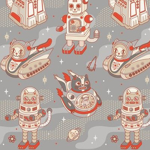 Cat Bots in Space in Space Gray