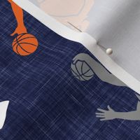 basketball - basketball players - blue, orange,  grey - LAD20