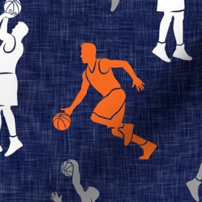 basketball - basketball players - blue, orange,  grey - LAD20