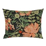 Large Le Jardin Art Nouveau black William Morris Style