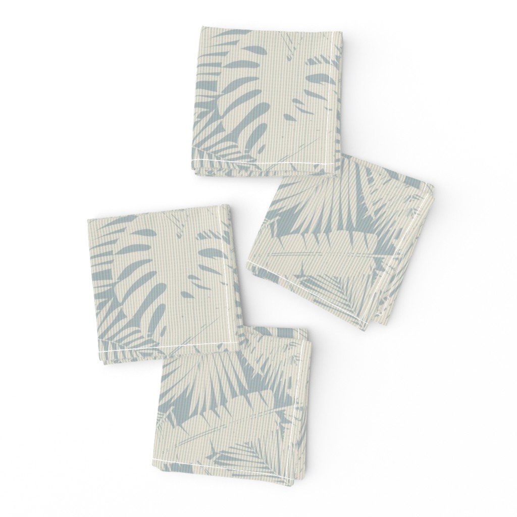 Ivory Plants on Vintage Blue / Big Scale