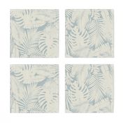 Ivory Plants on Vintage Blue / Big Scale