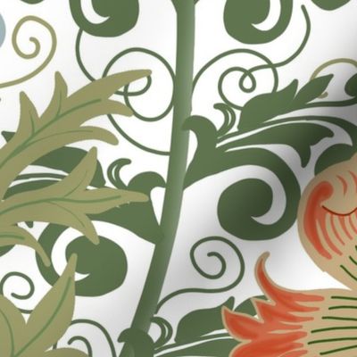 Le Jardin Art Nouveau white large