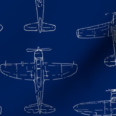 Classic Airplane Topside Blueprints