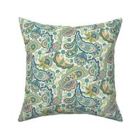 Pink and Blue Paisley Light small