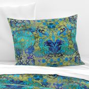 Art Nouveau Dreams -- Modern Art Nouveau Floral -- 21.05in x 14.33in repeat -- 172dpi (87% of Full Scale)