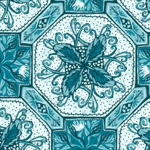 Teal Painted Tile