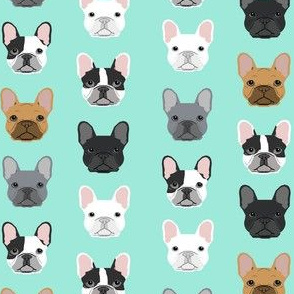 SMALL - French Bulldogs french bulldog mint sweet dog puppy puppies dog lovers frenchie owners crafts