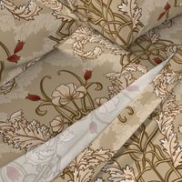 Art nouveau large scale Victorian wallpaper