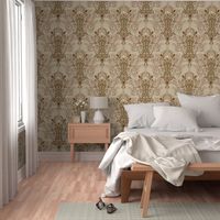 Art nouveau large scale Victorian wallpaper