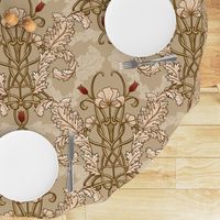 Art nouveau large scale Victorian wallpaper