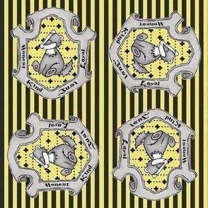 Magic School Inspired Badger House Crests