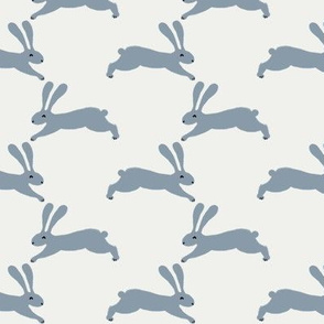 easter rabbit fabric - easter fabric, rabbit fabric, nursery fabric, baby fabric - blue