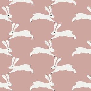 easter rabbit fabric - easter fabric, rabbit fabric, nursery fabric, baby fabric - rose pink