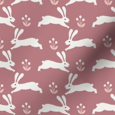 easter rabbit fabric - easter fabric, rabbit fabric, nursery fabric, baby fabric - clover