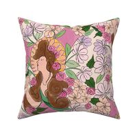 Art Nouveau Floral Goddess // Cream