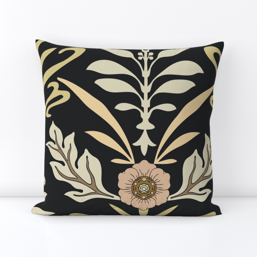 Jum - Art Nouveau - Jumbo - Dark - Honey Bee and Flower 