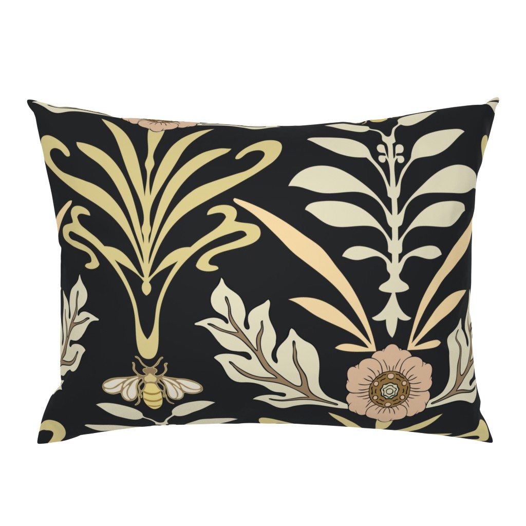 Jum - Art Nouveau - Jumbo - Dark - Honey Bee and Flower 