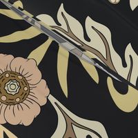 Jum - Art Nouveau - Jumbo - Dark - Honey Bee and Flower 