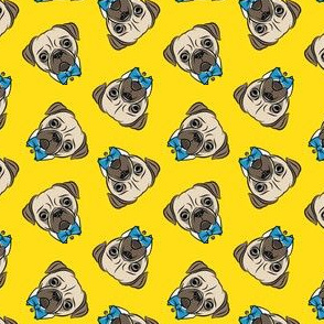 (small scale) Formal Pug - pug with bowties - yellow - LAD20BS