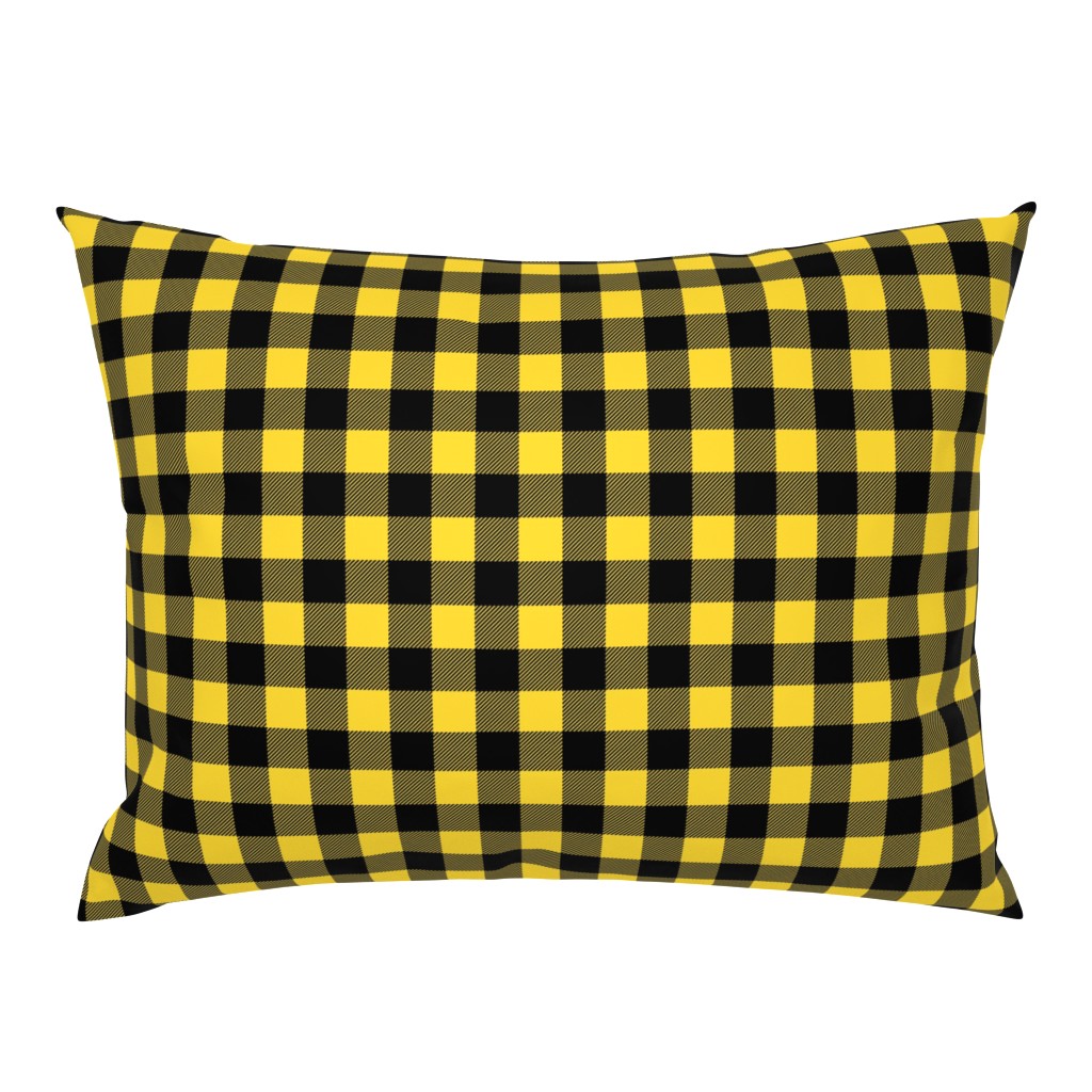 (1" scale) Black and yellow plaid - LAD20