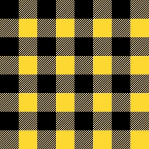 (1" scale) Black and yellow plaid - LAD20