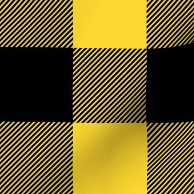 (3" scale) Black and yellow plaid - LAD20