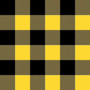 (3" scale) Black and yellow plaid - LAD20