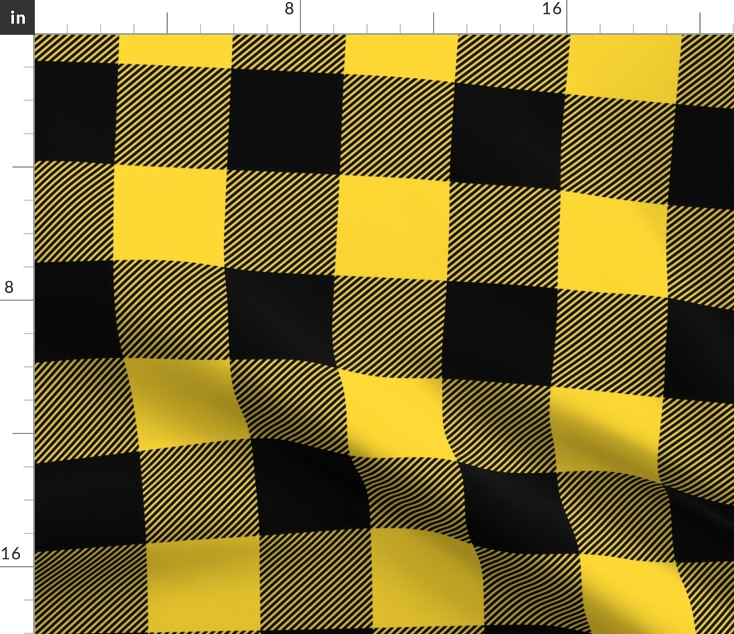 (3" scale) Black and yellow plaid - LAD20