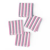 Love Struck - Valentine's Day Heart Stripe Pink & Navy