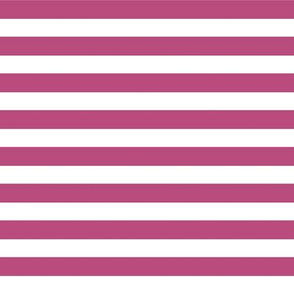 Stripes - Deep Pink and White