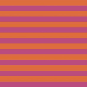 Horizontal Stripe - Orange and Fuchsia