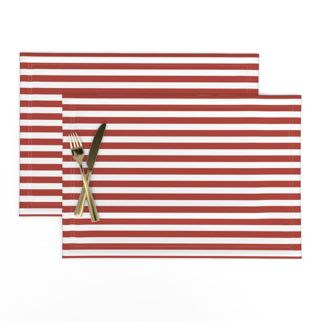 Horizontal Stripe - Classic Canadian Red and White