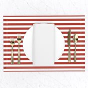 Horizontal Stripe - Classic Canadian Red and White