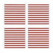 Horizontal Stripe - Classic Canadian Red and White