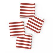 Horizontal Stripe - Classic Canadian Red and White