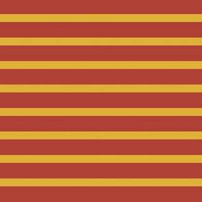 Breton Stripe - Brick Red and Gold