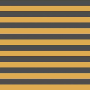 Horizontal Stripe - Dark Grey and Gold